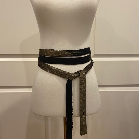 VINTAGE sequin long belt - Picture 3 of 12